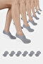 Bamboo Women's Sneaker Gray Melange Socks Stitch-Free Invisible Ankle Sports Socks Premium 6-Pack