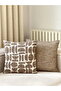 Lunea Boucle Brown Single Throw Pillow Cover (45 X 45 cm) - 4