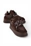 Puffy Genuine Leather Suede Women's Platform Sneaker - 2
