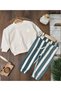 Striped Embroidered Baby Boy Sports Tracksuit Set - 2