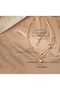 Vip Gold Color 3 Chains Heart Motif Steel Necklace - 4