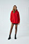 Unisex Soft Fabric Oversized Fleece Inside Hooded Small Hearts Printed Sweatshirt Hoodie - 5