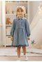 Girl's Shiny Stone-Detail Denim Dress - 2