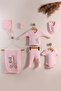 7-Piece Hospital Discharge Gown with Giraffe Pattern