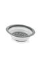 Qlux Ideas Folding Strainer Bpa-Free Home Office Camping Caravan Folding Oval Strainer L-00570 Gray