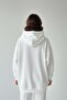 Oversized Hooded Sweatshirt - White - 4