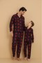 Family Matching Suede Fabric Pajama Set Mother-Father-Son-Daughter (the Price Is for One Set) - 3