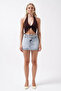 Belt Detail Denim Jeans Women's Mini Skirt 52202077 - 4