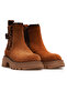 Women's Genuine Leather Casual Daily Boots 25K D25Kb-4185 Z Tan Suede - 5