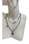 Butterfly Figure Double Silver Color Steel Necklace 782 (Not Decorated)