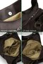 5086 Myra Women's Smoky Bitter Brown Pu Leather Casual Shoulder Bag Three Compartment Hobo Tote Handbag - 5