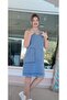 Kangaroo Pocket Zero Sleeve Denim Dress - 2