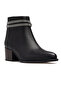 Women's genuine leather heeled daily boots 25k d25kb-4315 z black - 4