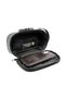 Men's Black Zippered Leather Portfolio Handbag Travel Shaving Clutch Bag - 5
