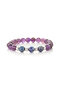 Relaxation, Calm, Energy Bracelet Real Amethyst - Lapis Lazuli Stone Bracelet Mkt.1.101.10