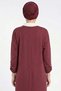 Women's Sports Polo Neck Modal Fabric Slit Detail Comfortable Fit Gold Buttoned Long Dress - 4