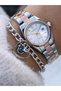 Small Case, with Calendar, Rose Silver Steel Band,Women Wristwatch+Bracelet - 4