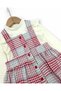 Girl's Plaid Patterned 2-3-4-5-6 Year Old Salopet Dress, Stylish 2-Piece Set with Badili - 6