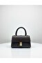 Acı Kahve Minimalist Classic Handbag - Gold Detailed