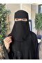 نقاب وسط خط طويل مبطن حرير - 4