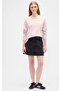 Relaxed Logo 800444 Crew Neck Fleece Sweatshirt Women's Sweatshirt Pudra - 5