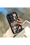 Samsung Galaxy S25 Ultra Compatible Flexible Black Silicone Shock-Absorbing Phone Case Retro Pattern