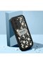 Samsung Galaxy S22 Compatible Flexible Black Silicone Shock Absorbing Phone Case Retro Pattern - 2