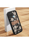Realme C25Y/C21Y Compatible Flexible Black Silicone Shock-Absorbing Phone Case Retro Pattern - 2