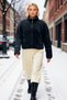 Women's Judge Collar Low Sleeve Zippered 100% Cotton Quilted Coat Functional Durable Modern