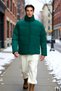 Men's Oversized Fit Mock Neck Long Sleeve Zippered Coat Functional Durable Quality Aesthetic