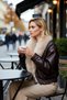 Women Shirt Collar Standard Sleeve Tweed Fabric Bomber Jacket Functional Durable Quality Stylish - 4