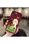 iPhone 14 Compatible Flexible Silicone Protection Burgundy Color Cartoon Case - 2