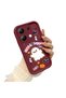 Xiaomi Redmi Note 13 Compatible Flexible Silicone Protection Burgundy Color Cartoon Case - 4