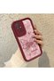 Xiaomi Redmi 10 Compatible Rose Butterfly Patterned Burgundy Silicone Shockproof Case - 2