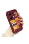 Xiaomi Redmi Note 13 Pro 4g Compatible Flexible Silicone Protection Burgundy Color Cartoon Case - 4