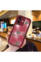 iPhone 16 Compatible Rose Butterfly Patterned Burgundy Silicone Shockproof Case