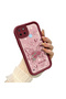 Realme C21Y/C25Y Compatible Rose Butterfly Patterned Burgundy Silicone Shockproof Case - 3