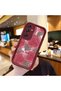 Samsung Galaxy A16 Compatible Rose Butterfly Patterned Burgundy Silicone Shockproof Case