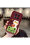 Xiaomi Redmi Note 14 Pro Plus+ 5g Compatible Flexible Silicone Protection Burgundy Color Cartoon Case - 3