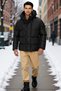 Men's Hooded Zippered Raglan Sleeve Plain Woven Pattern Coat Functional Durable Quality Stylish - 5