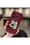 Realme Note 50 Compatible Flexible Silicone Protection Claret Red Color Panda Case