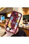 iPhone 14 Compatible Flexible Silicone Protection Burgundy Color Cartoon Case - 2