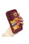 Samsung Galaxy A24 Compatible Flexible Silicone Protection Burgundy Color Cartoon Case - 3