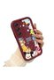 Samsung Galaxy A16 Compatible Flexible Silicone Protection Burgundy Color Cartoon Case - 3