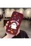 iPhone 7/8/Se 2020 2022 Compatible Flexible Silicone Protection Burgundy Color Cartoon Case - 3