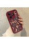 Realme Note 50 Compatible Maroon Silicone Case-Vintage Patterned Shockproof - 2