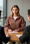 Women's Mock Neck Zippered Plain Knitted Suede Crop Jacket Functional Durable Quality Comfortable Stylish - 3