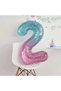 2 Years Old 40-Inch Giant Rainbow Starry Sky Number Mermaid Theme Birthday Party Decoration - 2