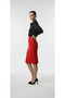 Red Women's Knee-Length Pencil Skirt - 4