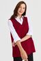 Embroidery Detailed Zippered Knitwear Vest - Red - 7